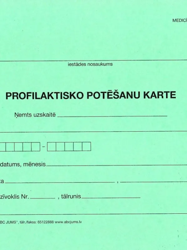 Prece Profilatisko potēšanas karte 1/2A3DK ar iekšlapām Attēls