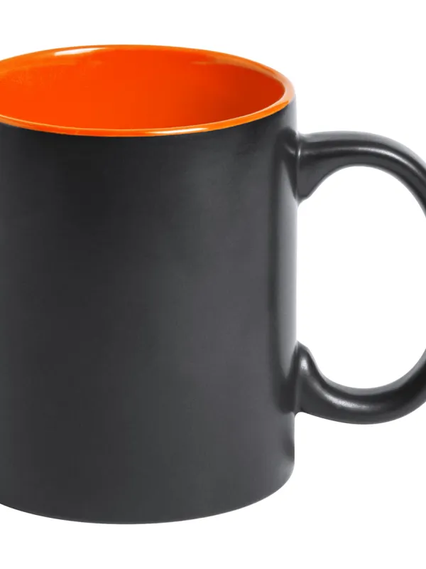 Prece Krūze keram. Melna/oranža BAFY 350 ml Attēls