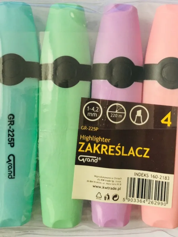 Prece Teksta marķieris 4 krāsas pastelis Attēls