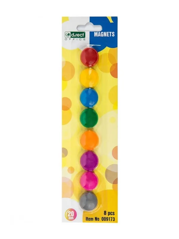 Prece Tāfeles magnēti 20mm 8gab. krāsu mix Attēls