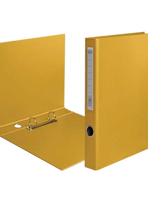 Prece Mape ar 2 riņķiem A4 4.5cm, dzeltena Attēls