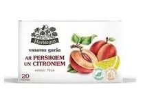 Prece Tēja Herbitum ar Persikiem un Citroniem 2gx20gab Attēls