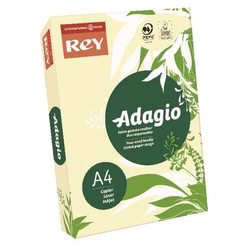 Prece Papīrs krāsains A4,160g/m2, REY ADAGIO, 250lp, krēma 93 Attēls