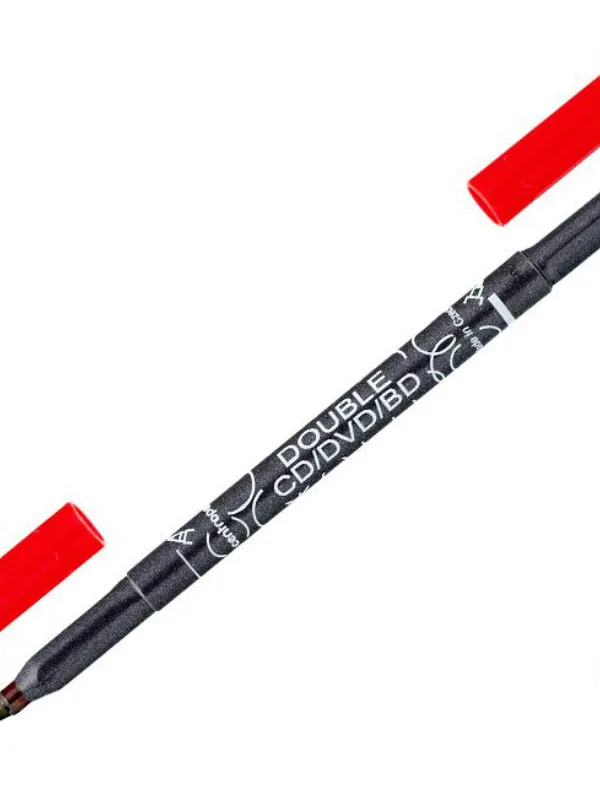Prece Marķieris CD/DVD divpusīgs permanent sarkans 0.6mm/2.5mm Attēls