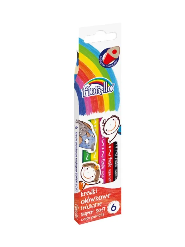 Prece Krāsainie zīmuļi Fiorello Super Soft, 6 krāsas Attēls