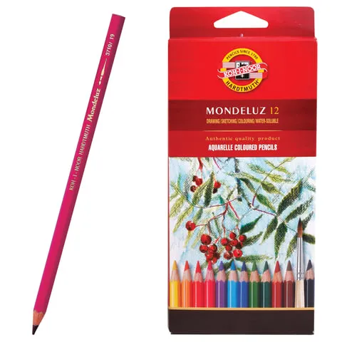 Prece Zīmuļi 12 krāsas.akvareļu Koh-i-Noor Attēls