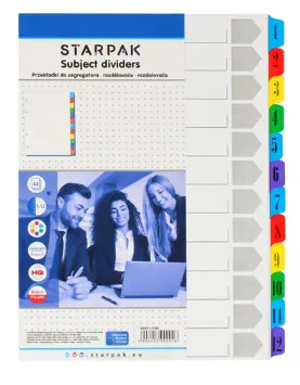 Prece Dokumentu sadalītājs 1-12 krāsains Starpak Attēls