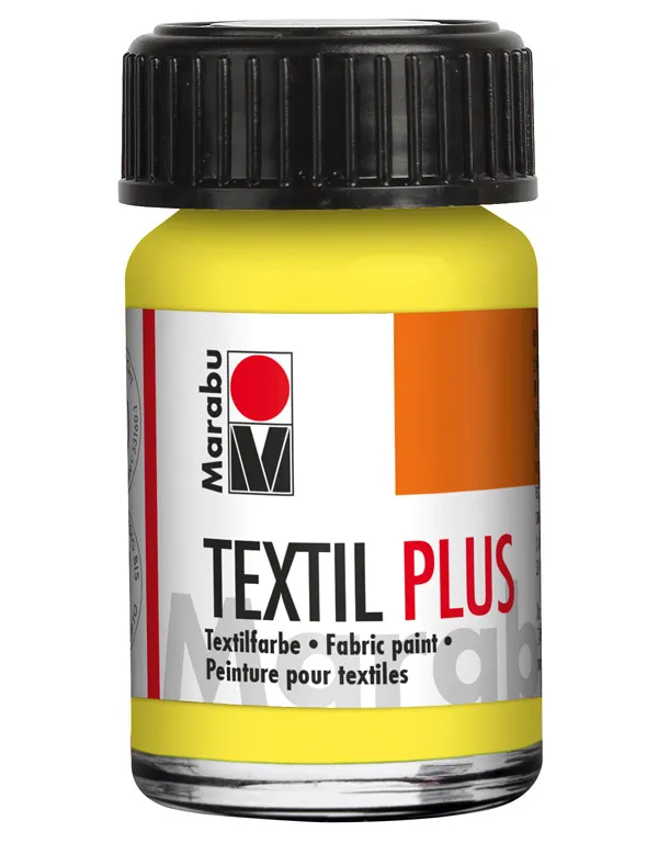 Prece Tekstilkrāsa Marabu 15ml yellow 019 Attēls
