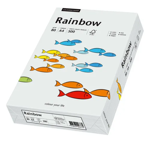 Prece Krāsains papīrs A4 Rainbow 80g, 500lp, Nr.93 gaiši pelēks Attēls