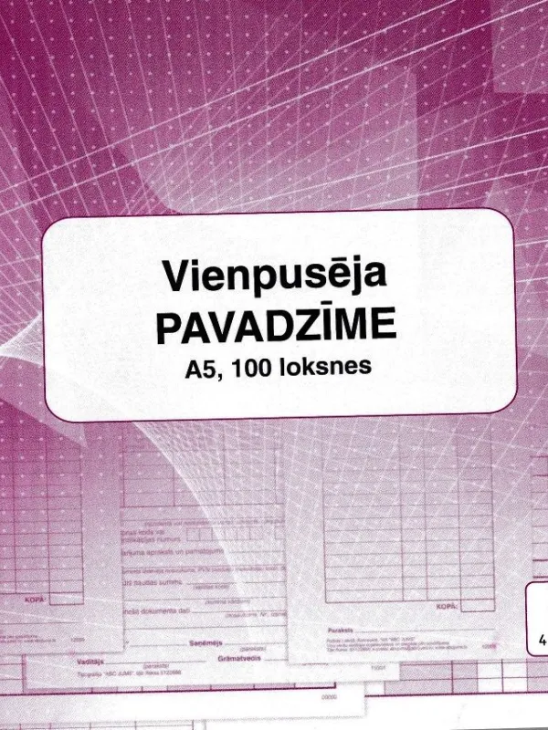 Prece Pavadzīme A5 vienpusēja 100loksnes Attēls