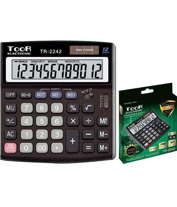 Prece Kalkulators TOOR TR-2242 12 ciparu displejs Attēls