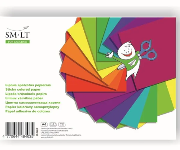Prece Līmpapīrs krāsains, A4 8lp Attēls