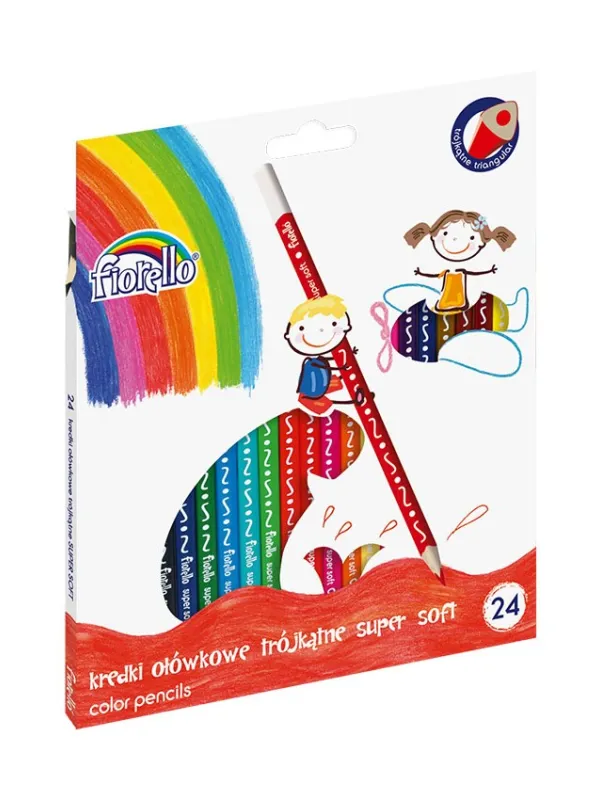 Prece Krāsainie zīmuļi Fiorello Super Soft, 24 krāsas Attēls