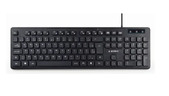 Prece Klaviatūra Gembird Multimedia USB, US layout, melna Attēls