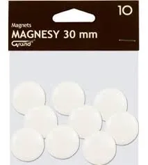 Prece Tāfeles magnēti 30mm 10gab. balti Attēls