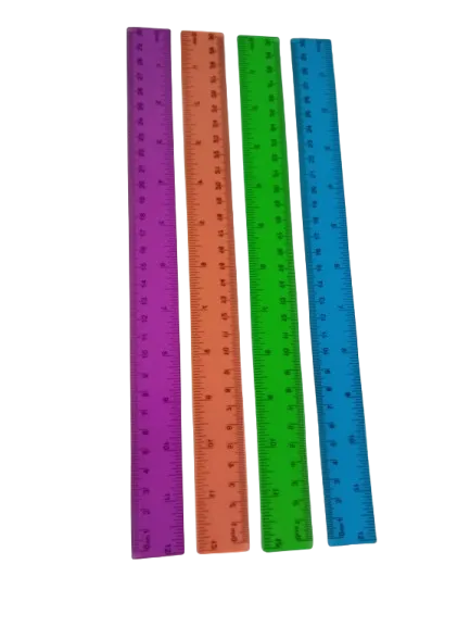 Prece Lineāls 30cm krāsaini caurspīdīgi Attēls