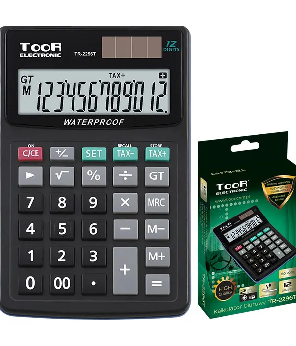 Prece Kalkulators Toor TR-2296 12 ciparu displejs Attēls
