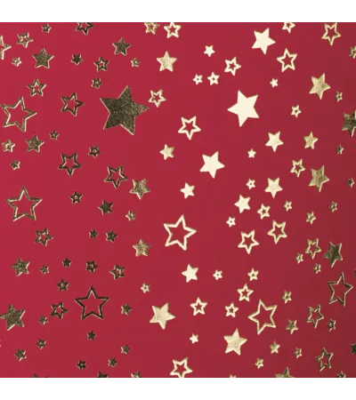 Prece Papīrs dekoratīvs A4, 220g/m2, Stars Red Attēls
