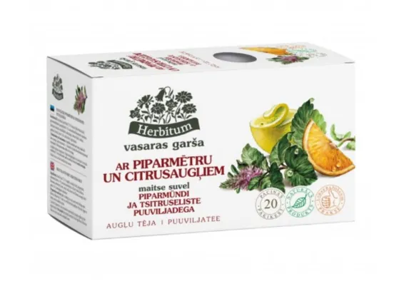 Prece Tēja Herbitum ar Piparmētru un Citrusaugļiem 2.5gx20gab Attēls