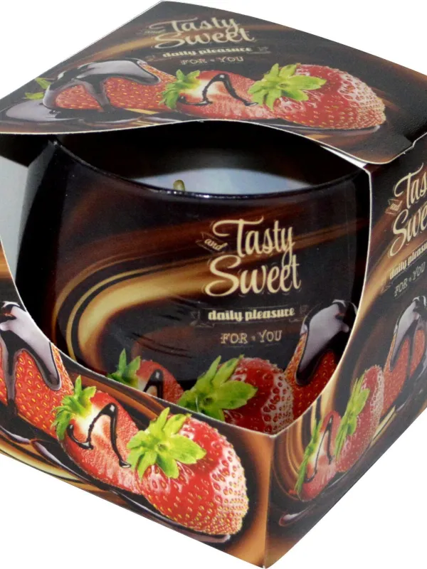 Prece Svece aromātiska stikla glāzē Tasty Sweet Attēls