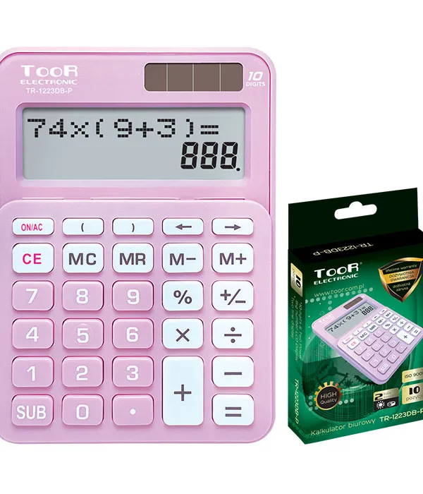 Prece Kalkulators Toor TR-1223DB-P rozā Attēls
