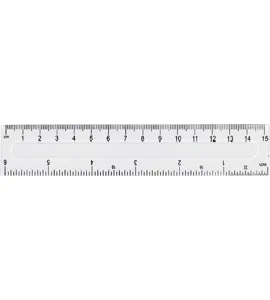 Prece Lineāls 15cm plastmasas caurspīdīgs GR-801 Attēls