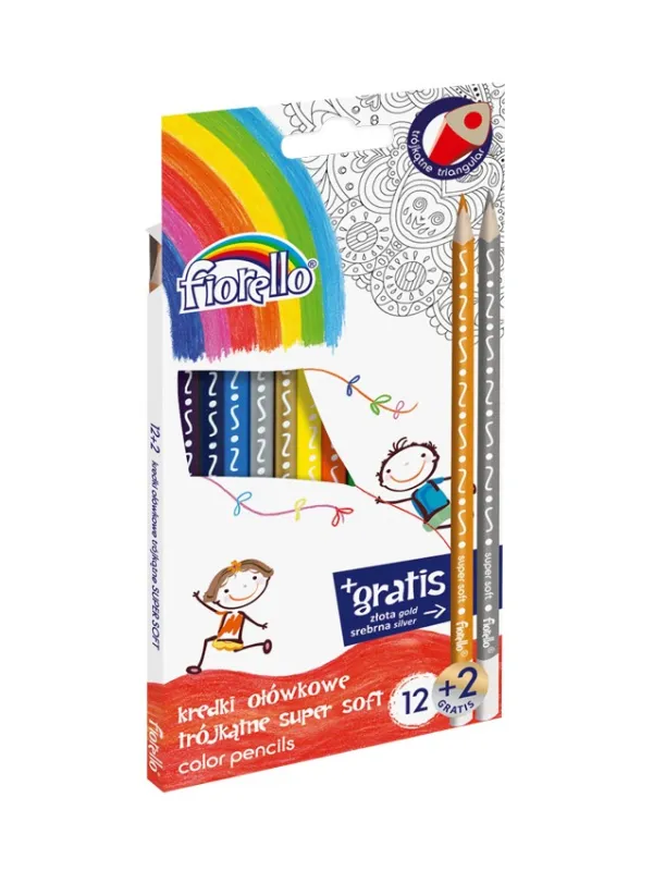 Prece Krāsainie zīmuļi Fiorello Super Soft, 14 krāsas Attēls