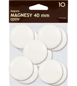 Prece Tāfeles magnēti 40mm 10gab. balti Grand Attēls