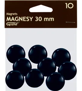 Prece Tāfeles magnēti 30mm 10gab. melni Attēls