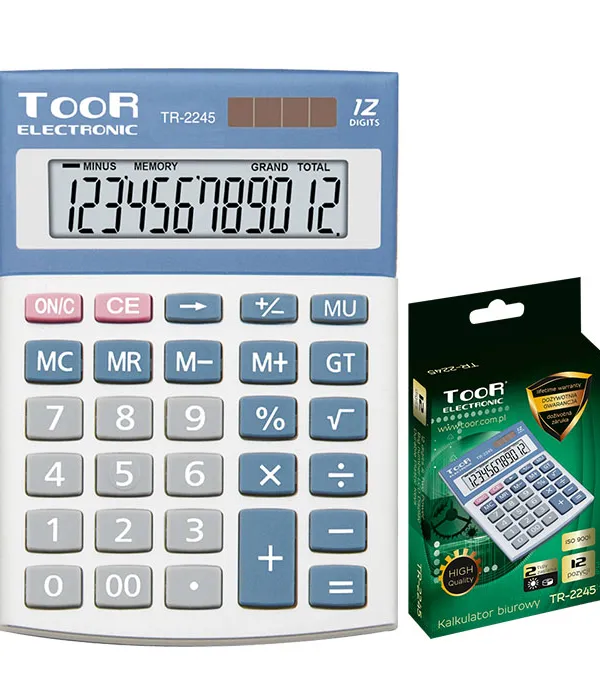 Prece Kalkulators Toor TR-2245 12 ciparu displejs Attēls