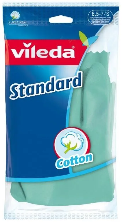Prece Cimdi gumijas ar kokvilnas oderi Vileda Standard S7. Attēls