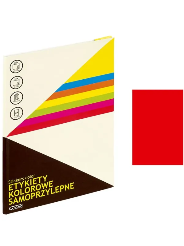 Prece Lāzeretiķetes A4 Grand 061 25lp sarkanas Attēls