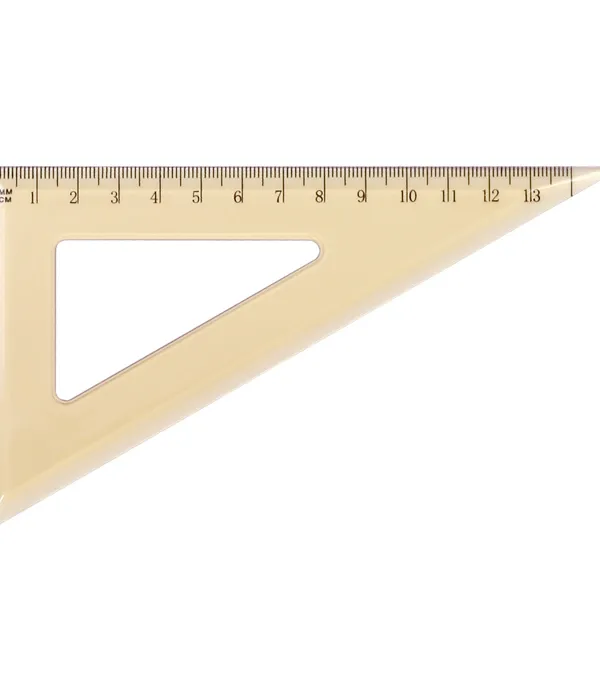 Prece Trīsstūris Grand 13.5 cm ar 60° leņķi, plastikāts, caurspīdīgs Attēls