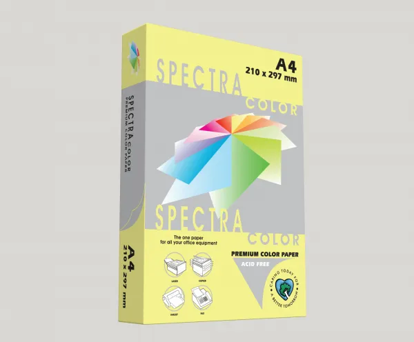 Prece Papīrs krāsains A4,80g/m2, 500lp, Canary, Spectra Colour Attēls