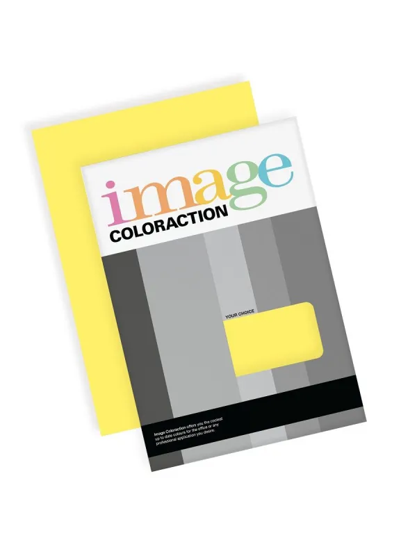 Prece Krāsains papīrs A4 Image Coloraction 160g, 50lp, Nr.55 Yellow Attēls