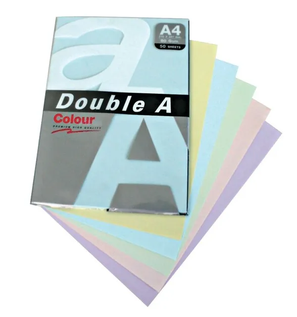 Prece Papīrs krāsains A4,80g/m2 Double A 5x100lp pastelis Attēls