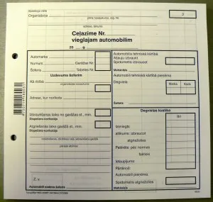 Prece Ceļazīme vieglajam automobilim Attēls