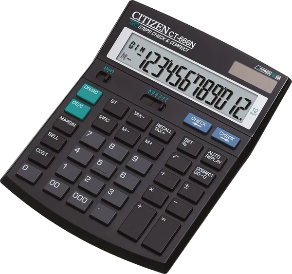 Prece Kalkulators CT-666 12 ciparu displejs Attēls