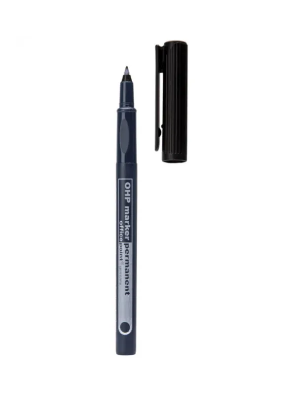 Prece Marķieris plēvēm OHP Office Point melns 0.6mm Attēls