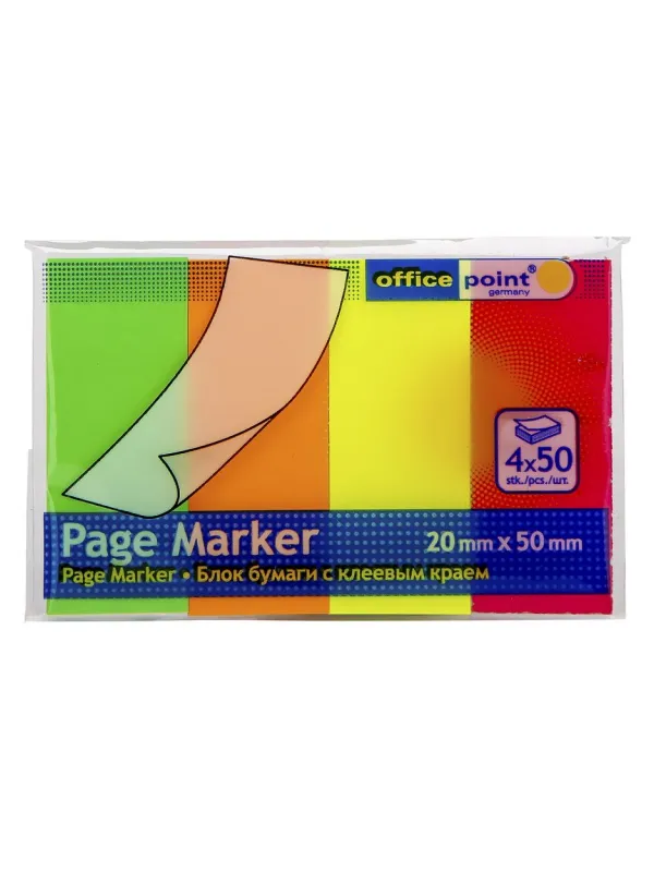 Prece Indeksi Office Point 20x50mm 4kr.x50lp neona Attēls