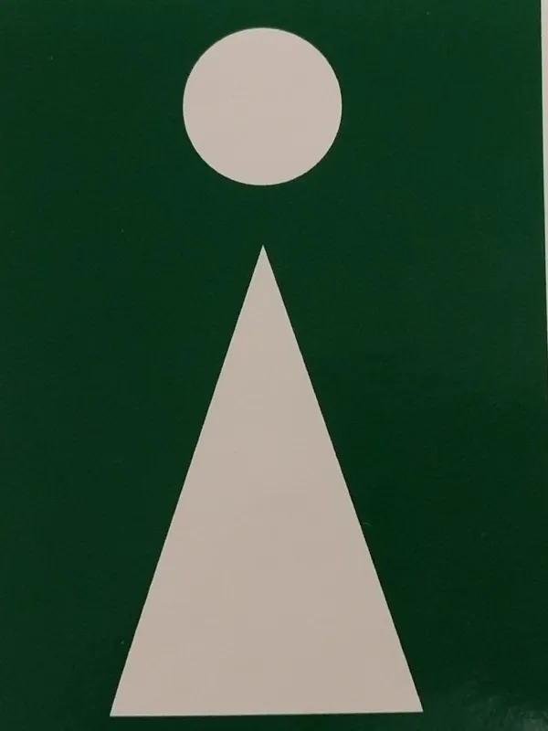 Prece Uzlīme - WC dāmām 8x12.5cm Attēls