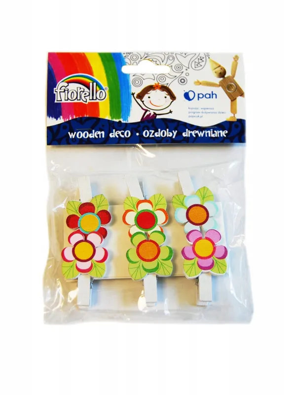 Prece Dekors koka GR-WD723 knaģis ziedi 6gb. Attēls