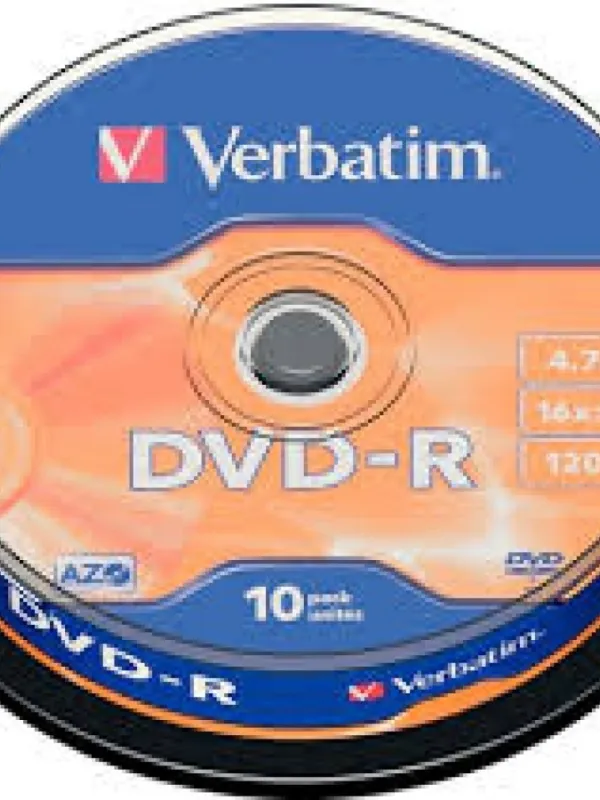 Prece Disks DVD-R Verbatim 4.7GB Spindle 16x 120min Advanced AZO Attēls