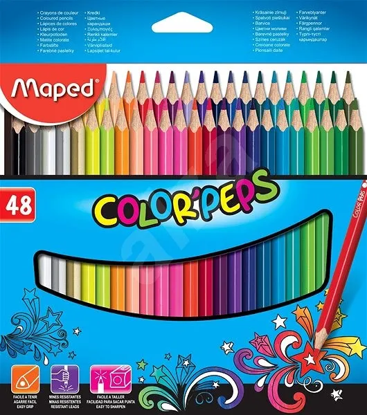 Prece Krāsainie zīmuļi Maped, 48 krāsas Attēls