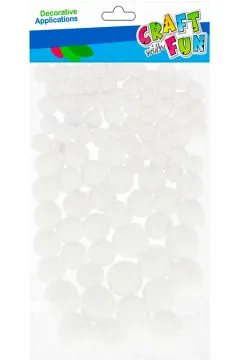 Prece Dekors pomponi Mix izmērs 1,1.5,2 cm iepak.90 gab. Attēls