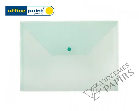 Prece Mape A4 ar spiedpogu, Office Point, zaļa Attēls