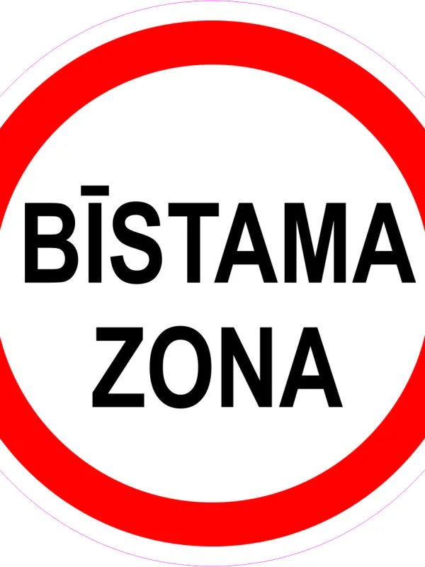 Prece Uzlīme - Bīstama zona D-9cm Attēls