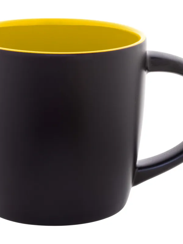 Prece Krūze keram. Melna/dzeltena SCULPTUS 300 ml AP Attēls