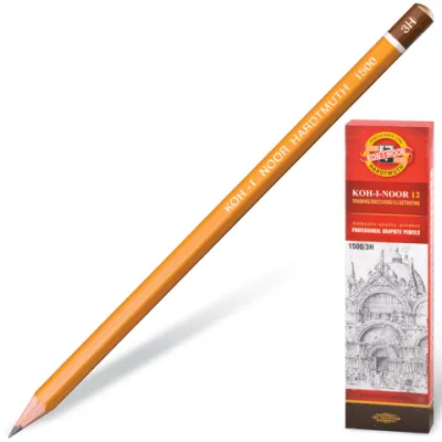 Prece Zīmulis Koh-i-noor Hardtmuth 1500/ 3H uzasināts Attēls