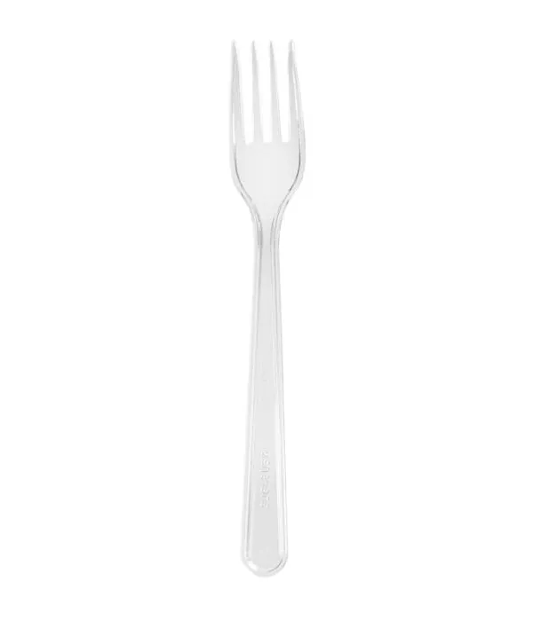 Prece Dakšas PS 18cm, baltas, daudzreiz lietojamas, 50gab. Attēls